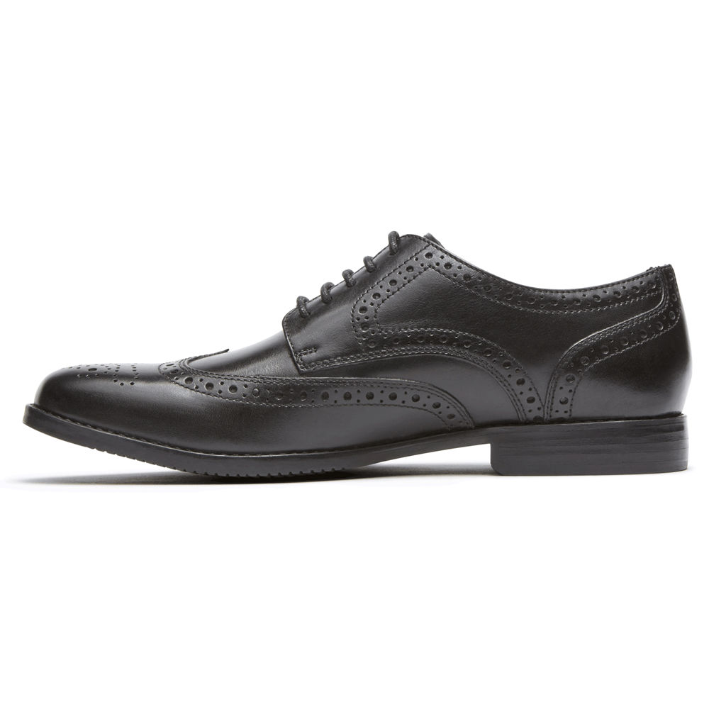 Rockport Singapore Mens Lace Up - Style Purpose Wingtip Black - XP8521730